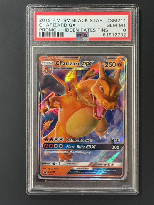 PSA Charizard GX - SM211 Black Star Promo GEM MINT Grade 10