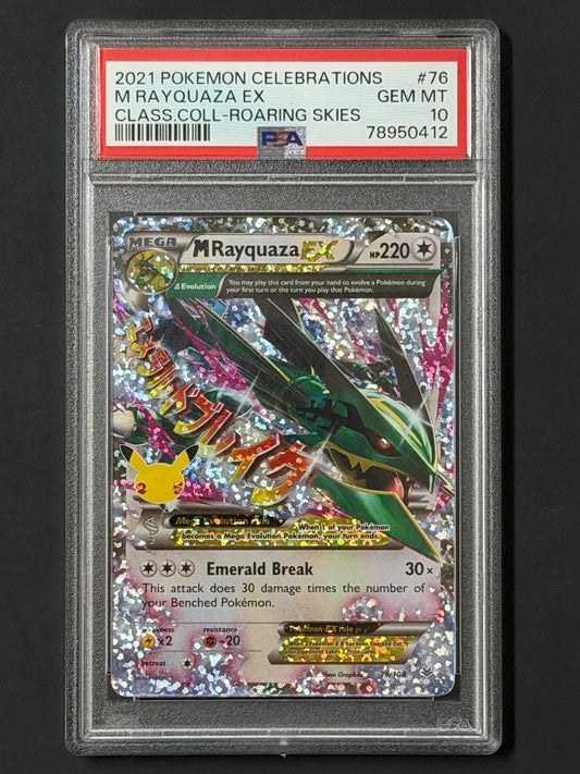 PSA M Rayquaza Ex - 76/108 Celebrations Ultra Rare GEM MINT Grade 10