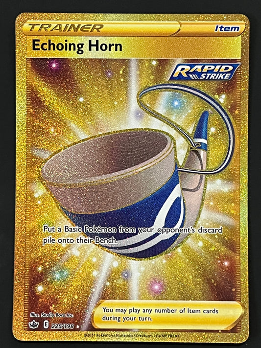 225/198 Echoing Horn - Pokémon Chilling Reign Gold Secret Rare