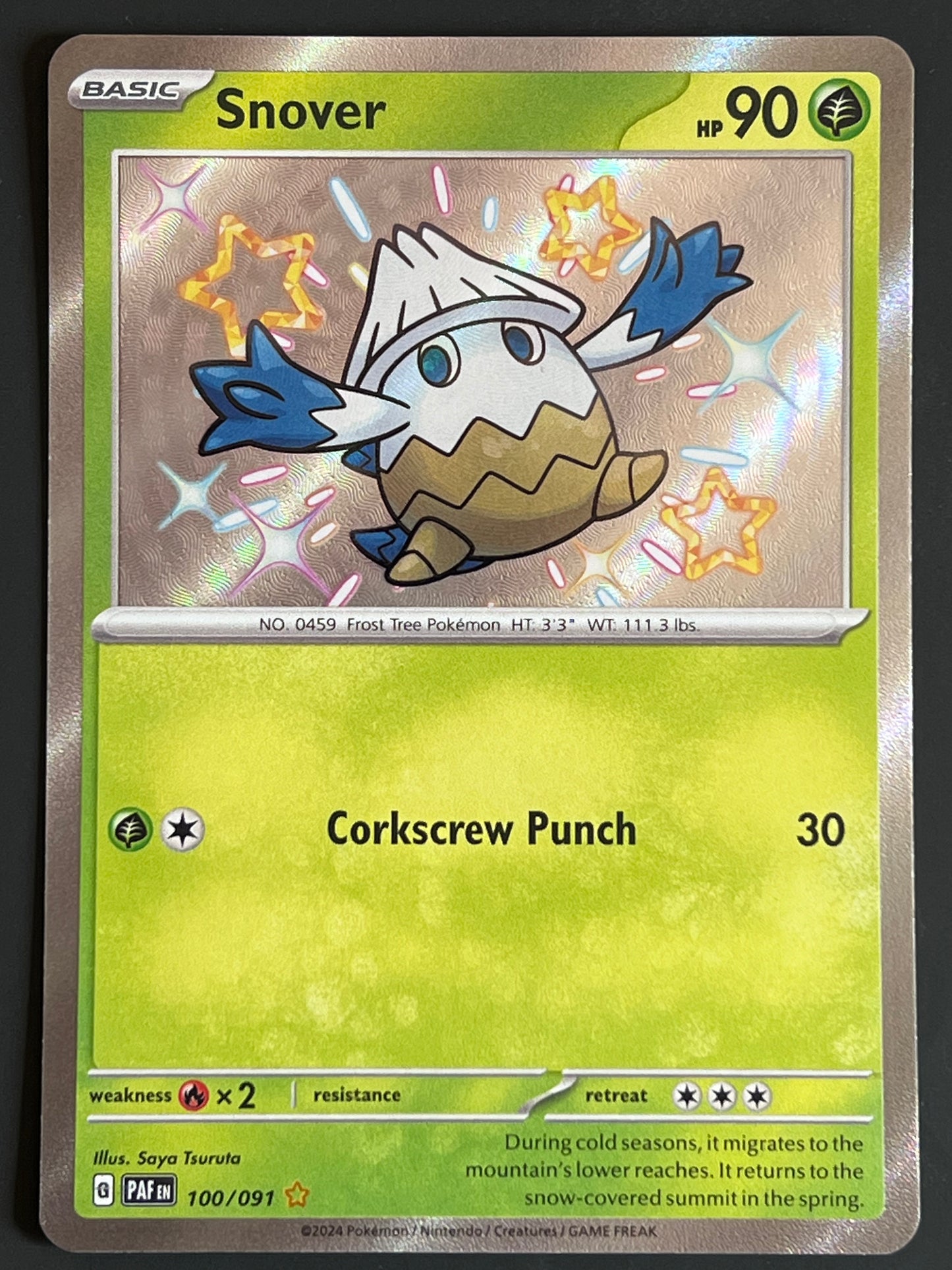 100/091 Snover - Pokémon Paldean Fates Shiny Rare