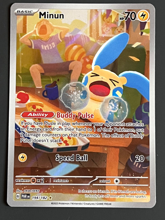 194/182 Minun - Pokémon Paradox Rift Illustration Rare