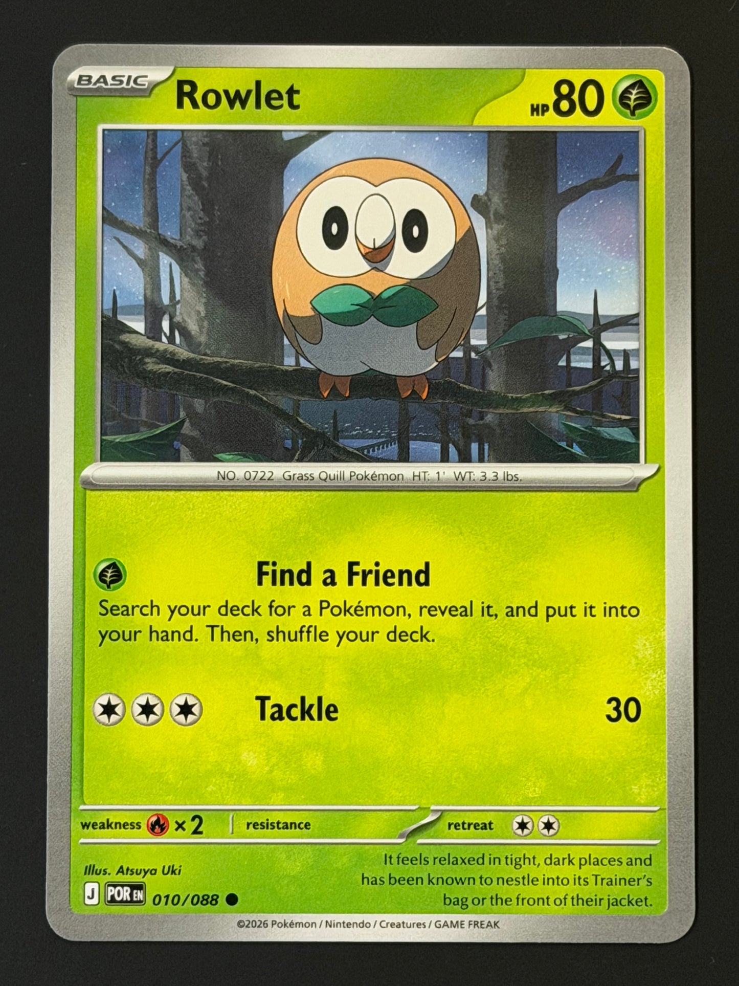 010/088 Rowlet - Pokémon Perfect Order Common