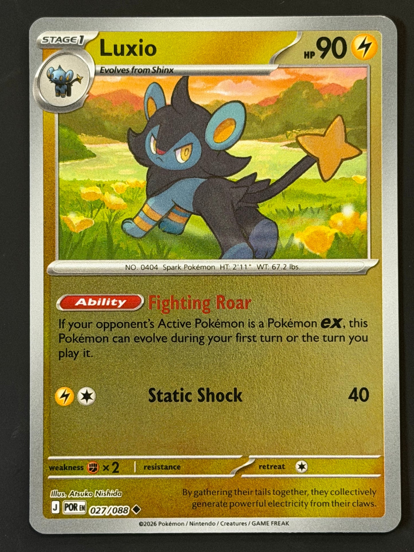 027/088 Luxio - Pokémon Perfect Order Uncommon Reverse