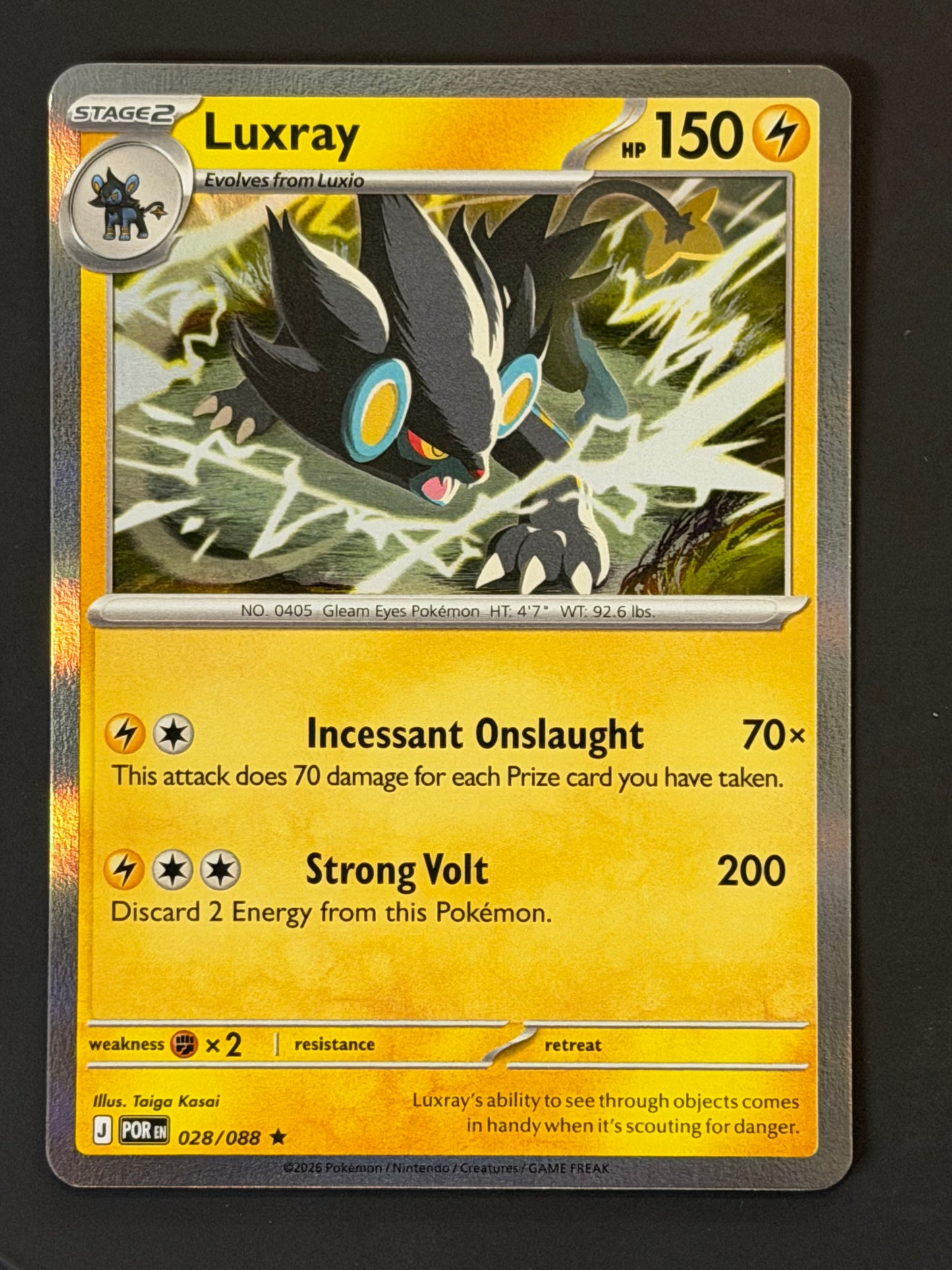 028/088 Luxray - Pokémon Perfect Order Rare Holo