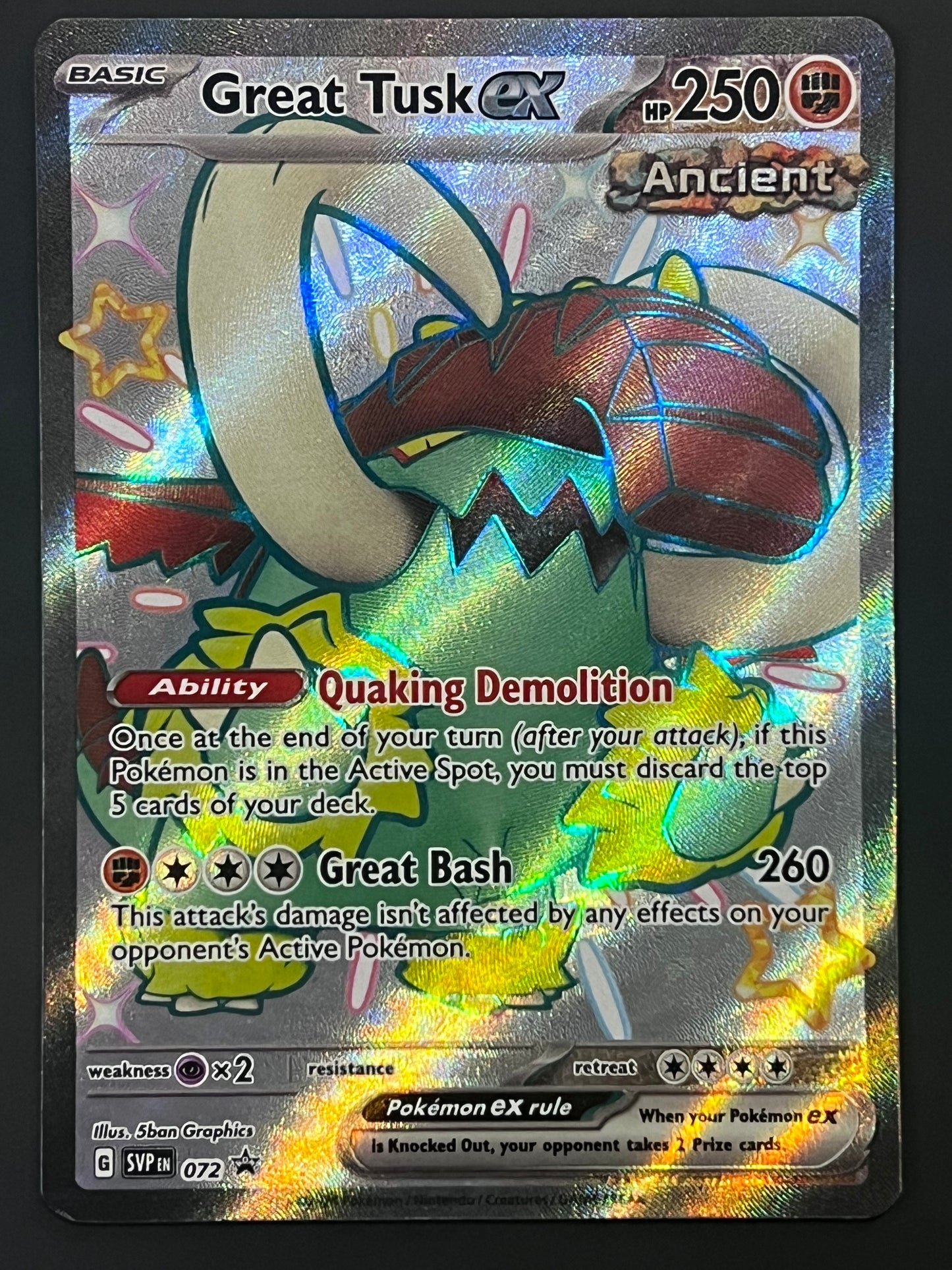 SVP072 Great Tusk Ex - Black Star Promo