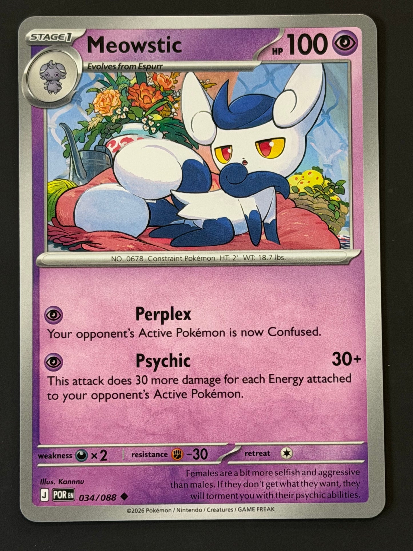 034/088 Meowstic - Pokémon Perfect Order Uncommon