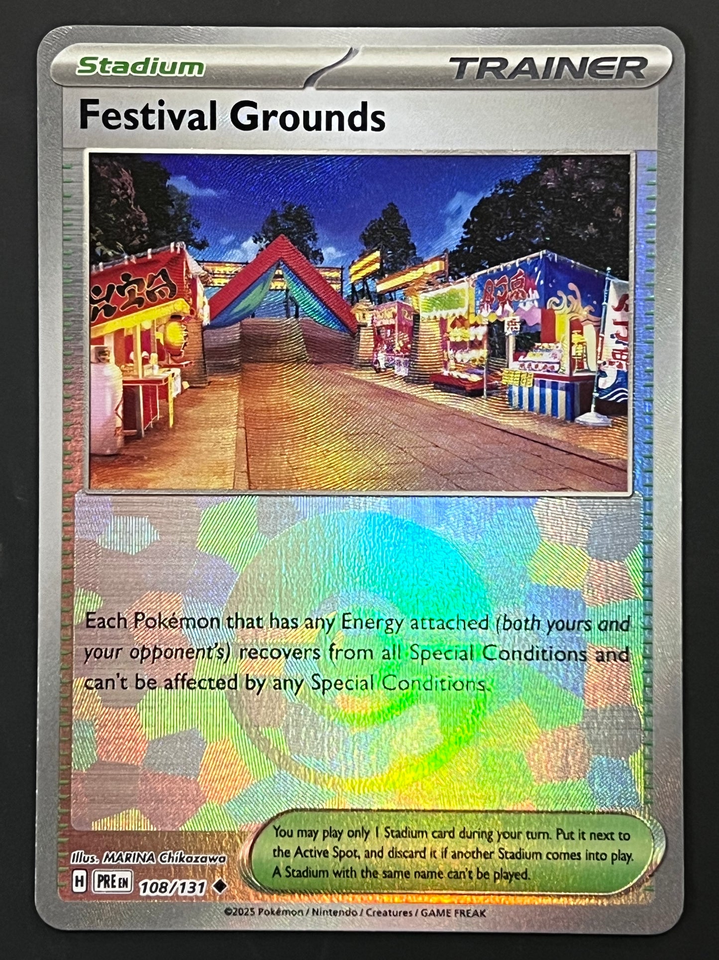 108/131 Festival Grounds - Pokémon Prismatic Evolutions Uncommon Reverse POKEBALL