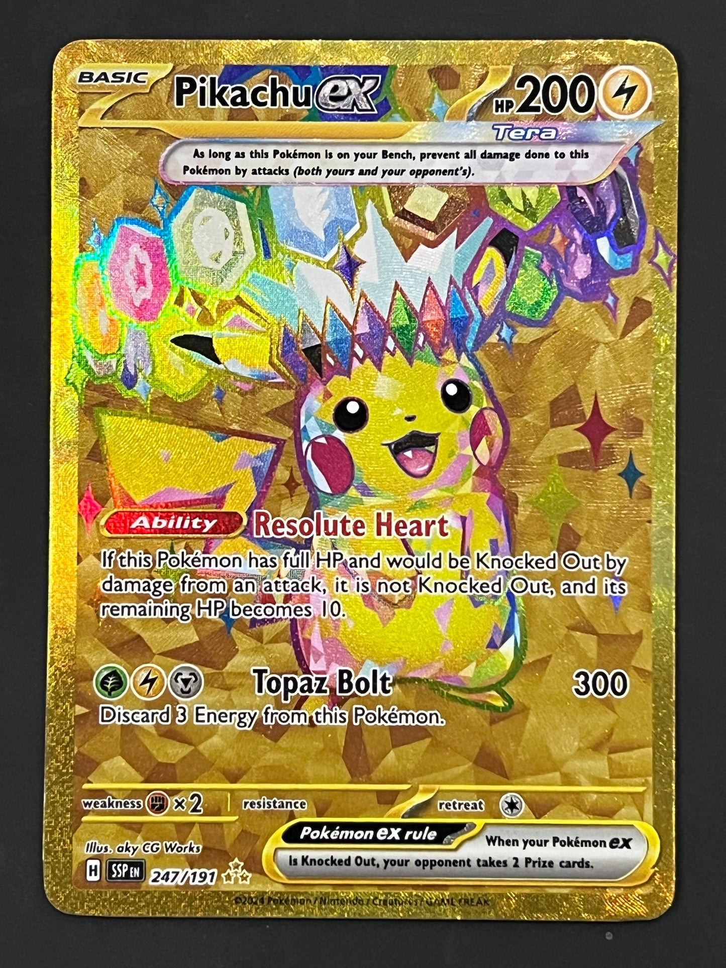 247/191 Pikachu Ex - Pokémon Surging Sparks Hyper Rare