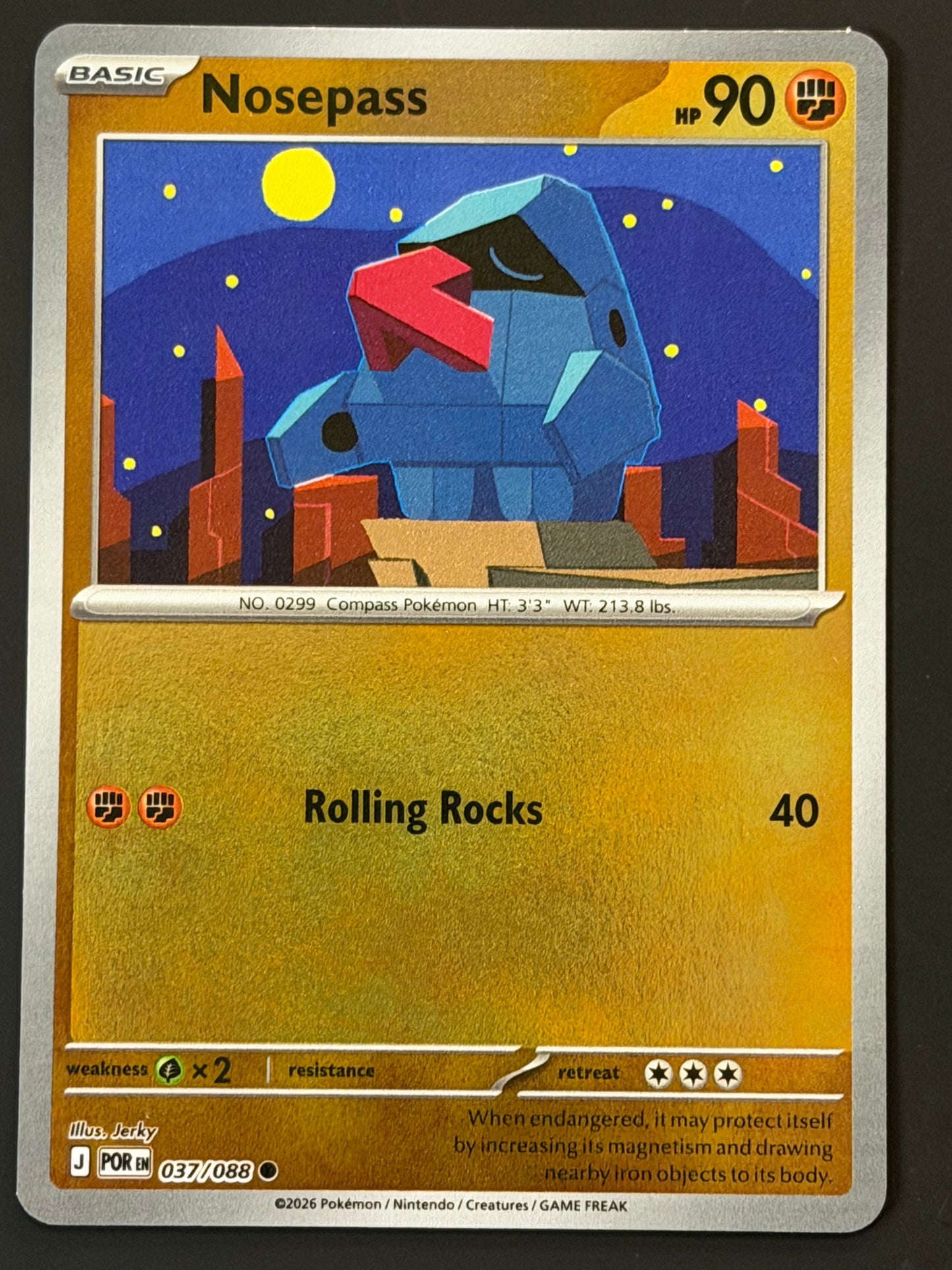 037/088 Nosepass - Pokémon Perfect Order Common Reverse