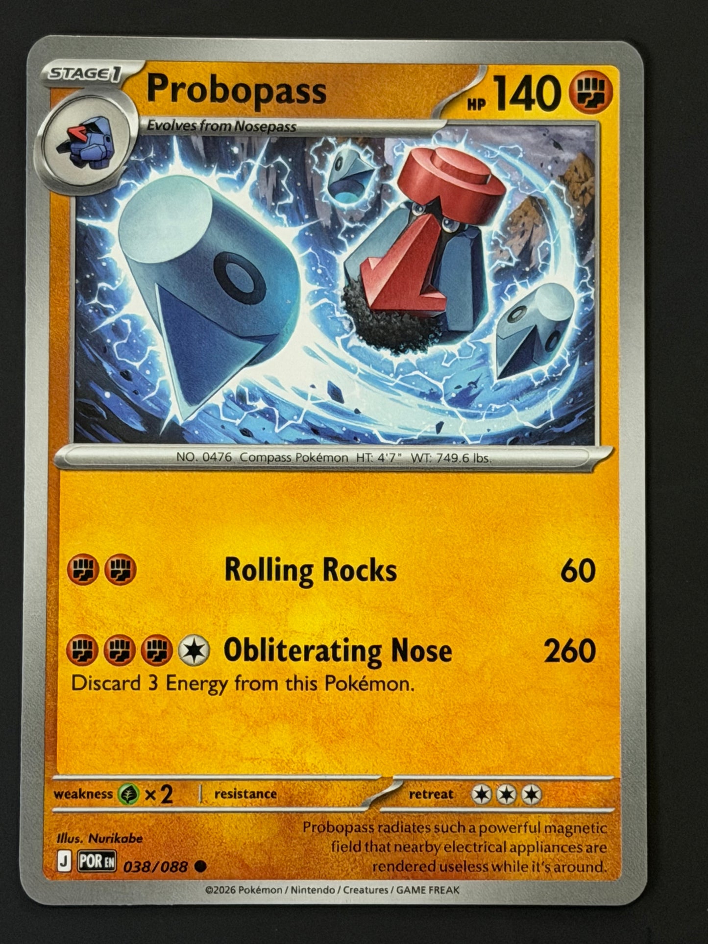 038/088 Probopass - Pokémon Perfect Order Common