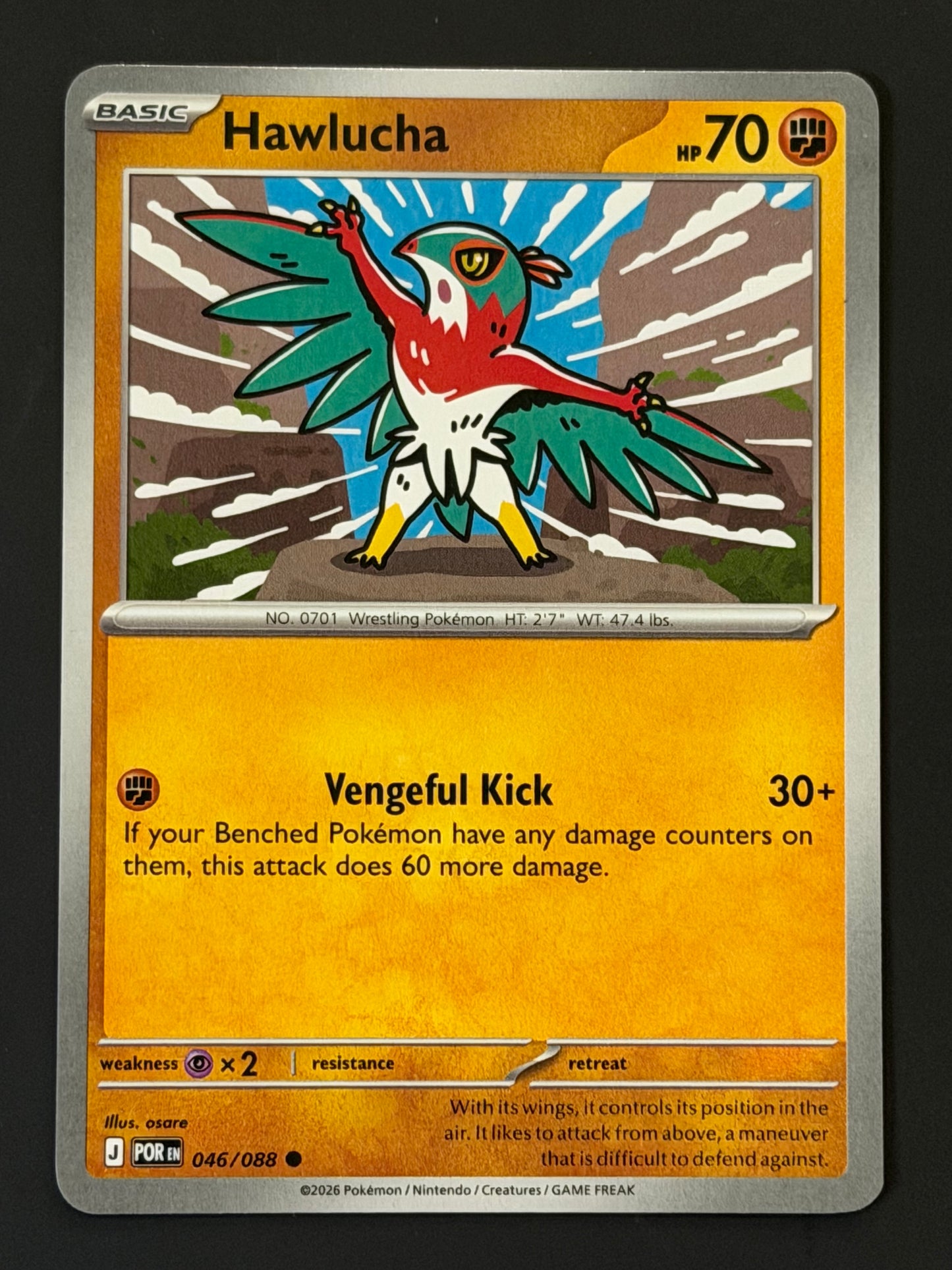 046/088 Hawlucha - Pokémon Perfect Order Common