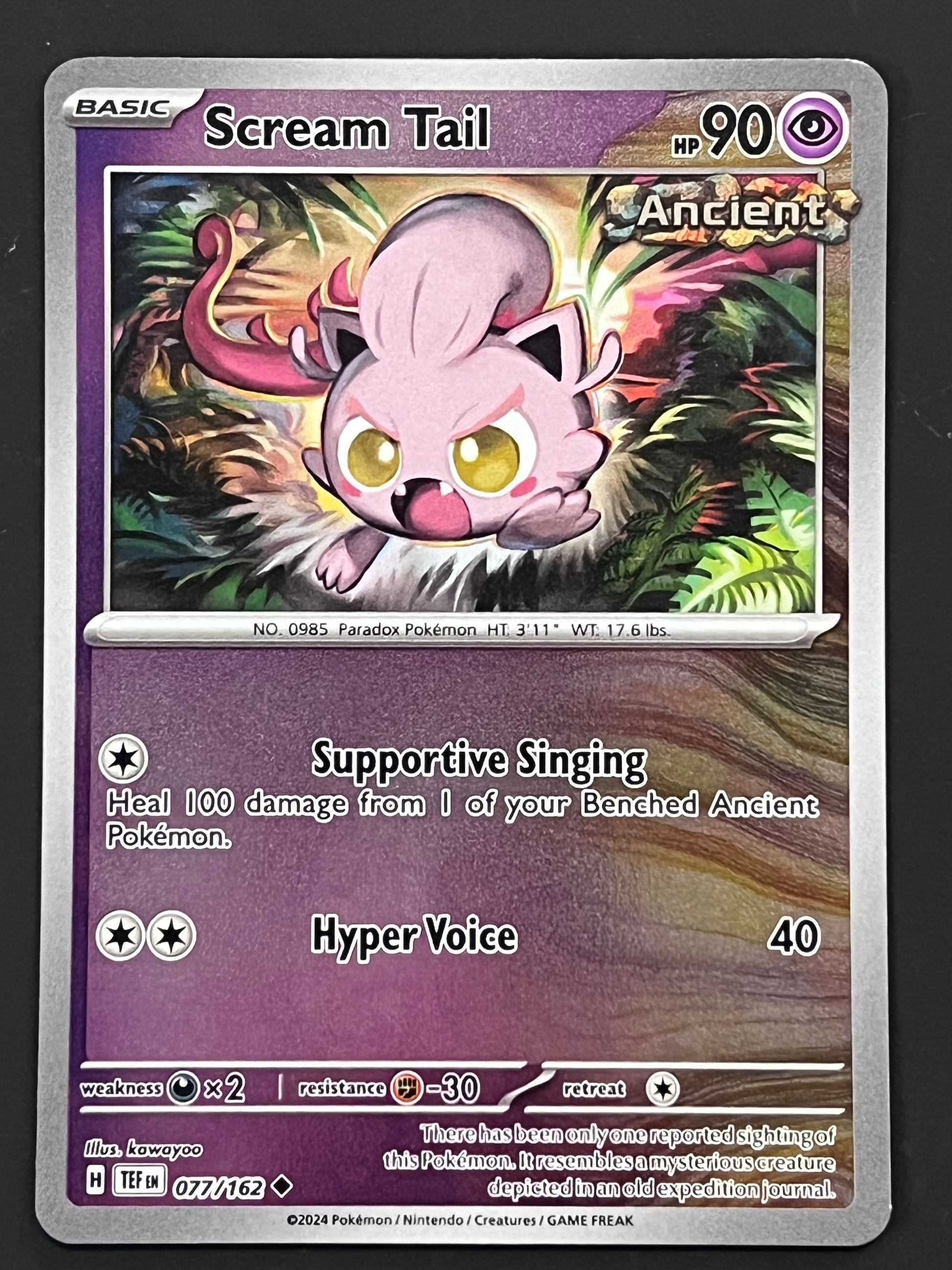 pokemon card scream tail 077/162 Scream Tail