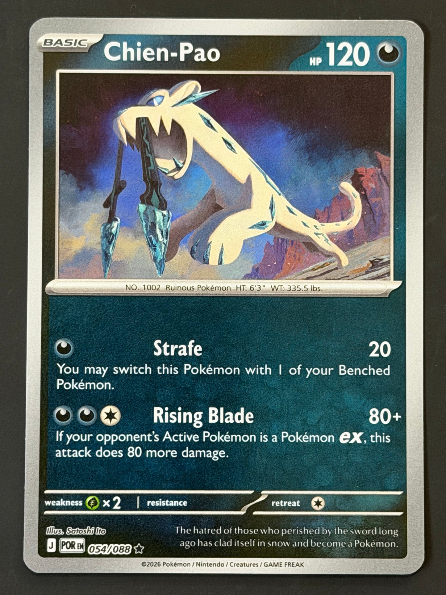 054/088 Chien-Pao - Pokémon Perfect Order Rare Reverse