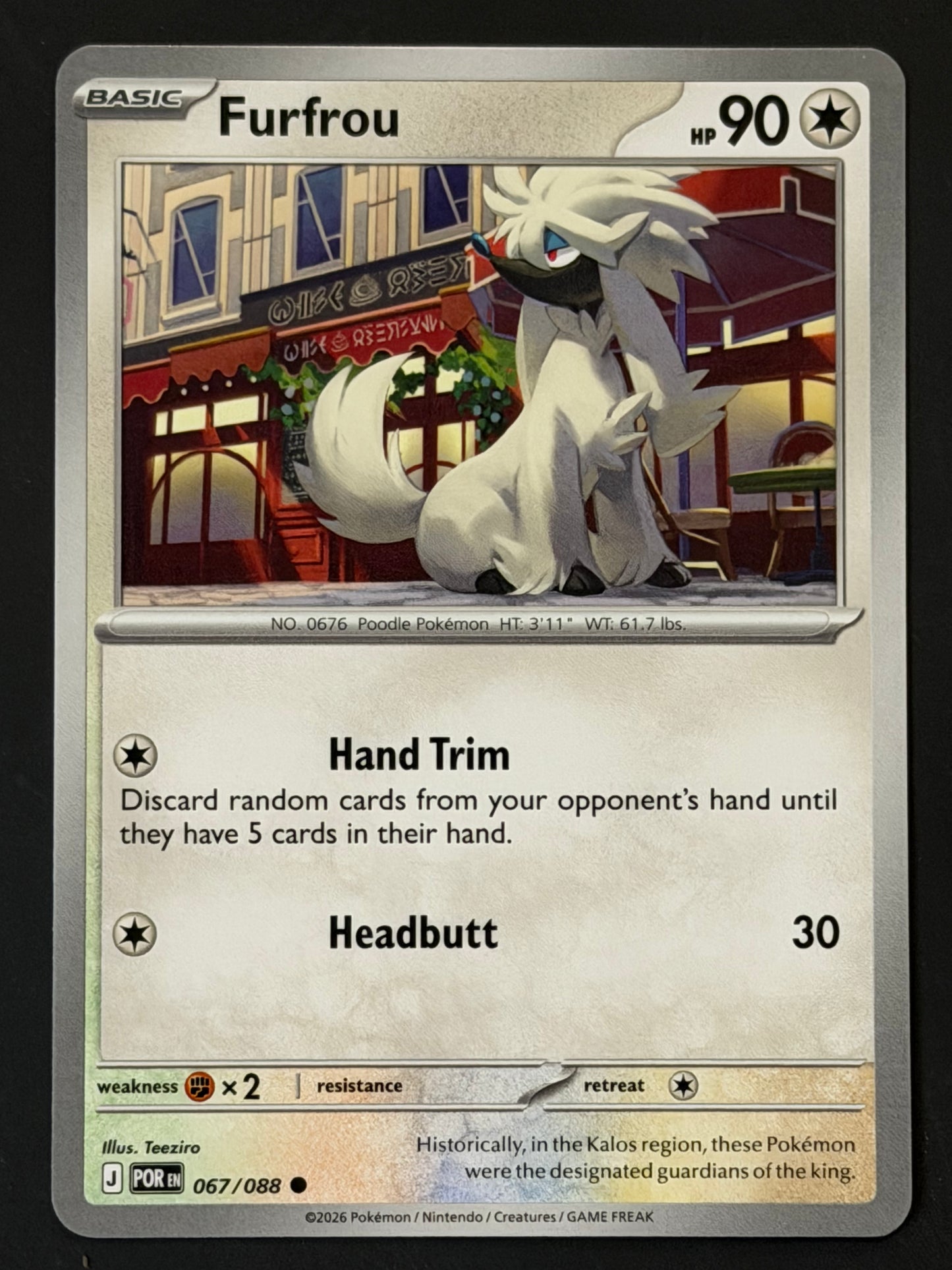 067/088 Furfrou - Pokémon Perfect Order Common