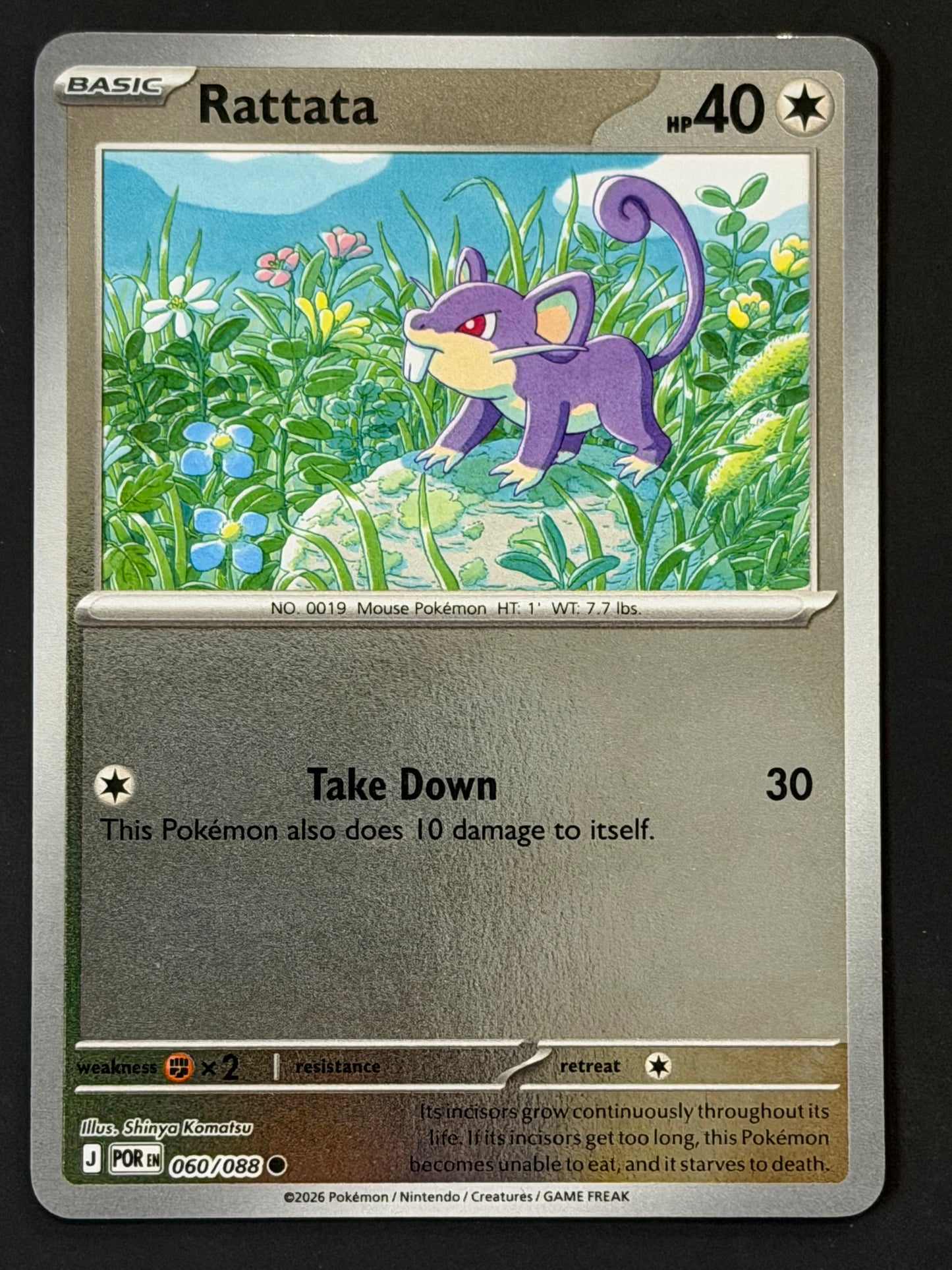 060/088 Rattata - Pokémon Perfect Order Common Reverse