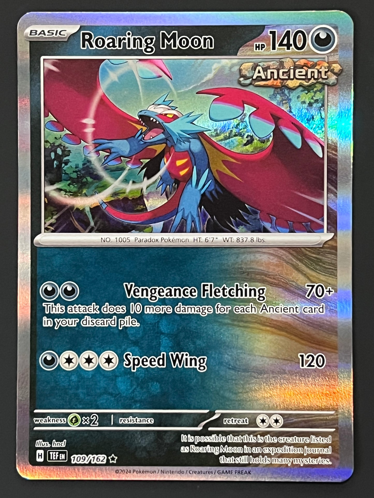 109/162 Roaring Moon - Pokémon Temporal Forces Rare Holo