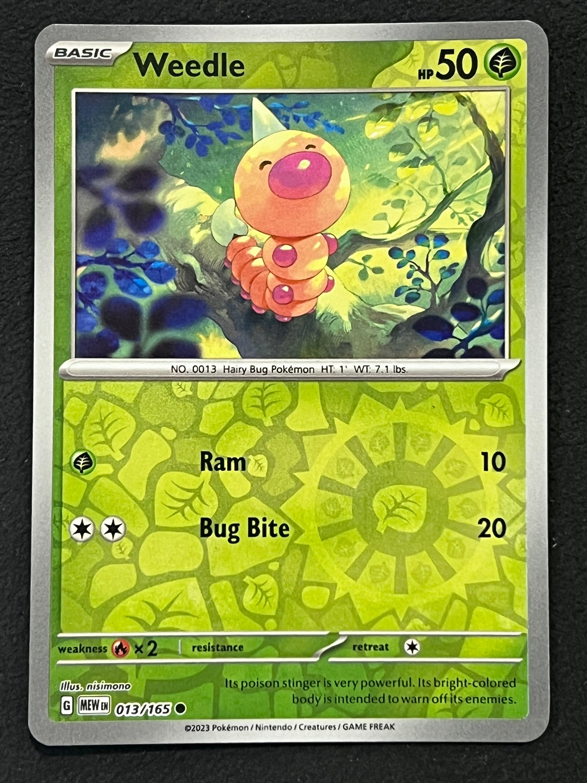 013/165 Weedle - Pokmon 151 Common Reverse Jarvvos 013/165 Weedle - Pokmon 151 Common Reverse Jarvvos