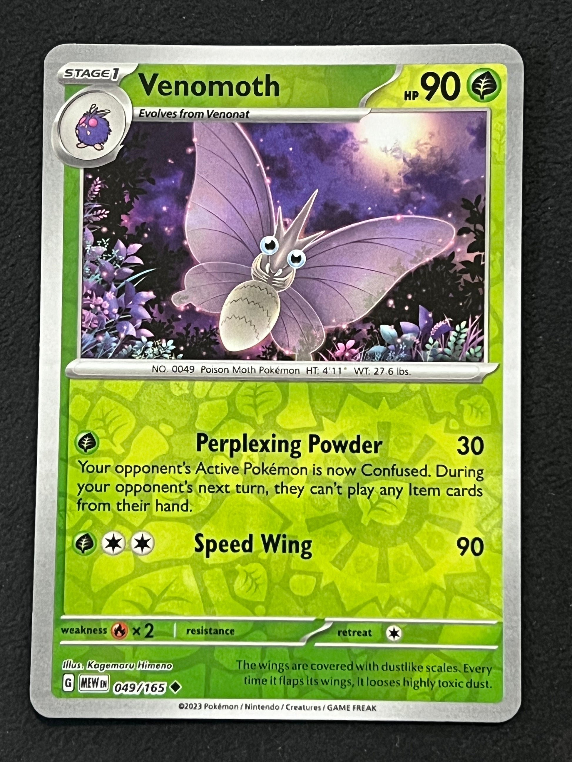 Venomoth Move Set 049/165 Venomoth - Pokémon 151 Uncommon Reverse – Jarvvos