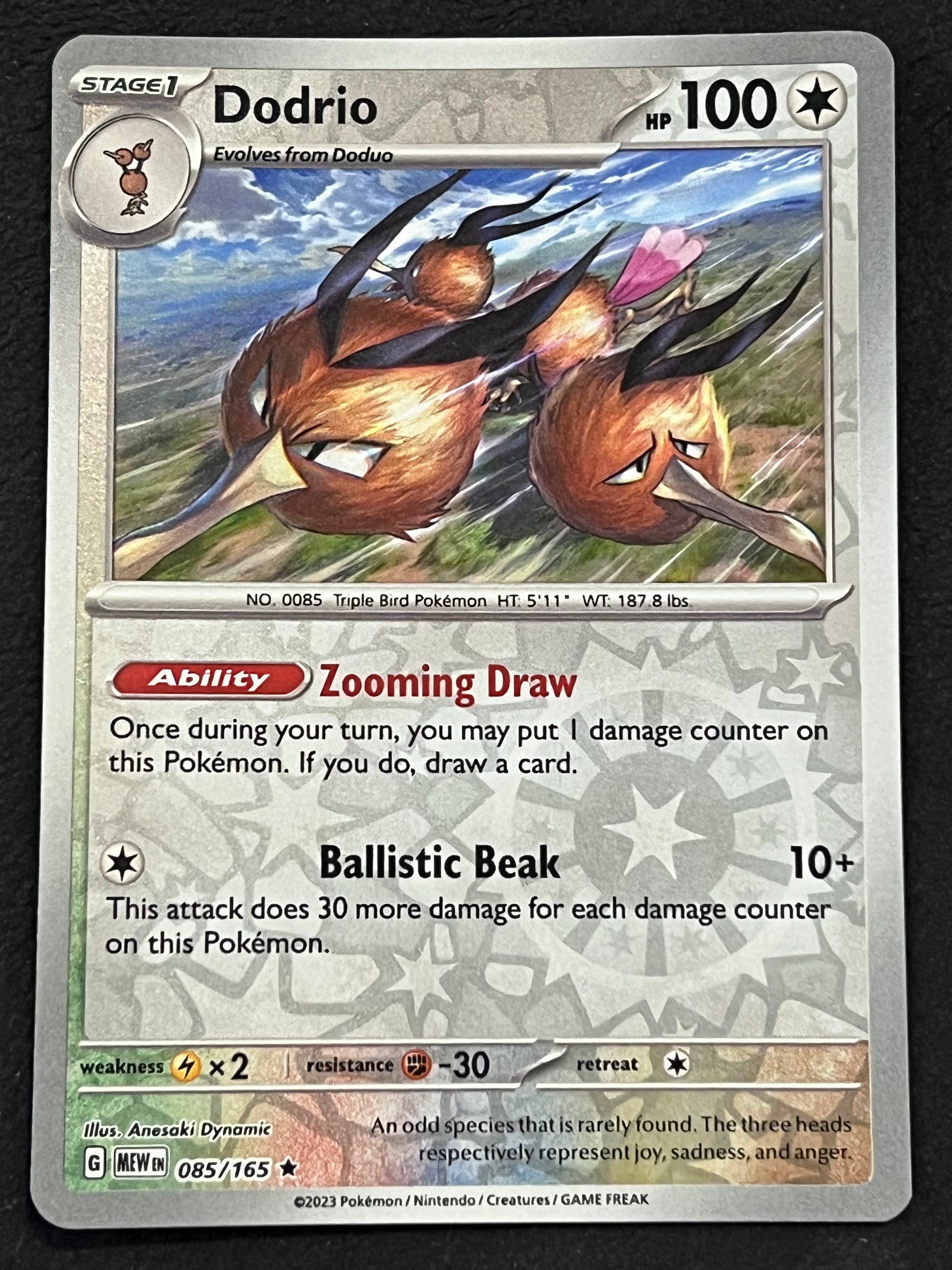 085/165 Dodrio - Pokmon 151 Rare Reverse Jarvvos 085/165 Dodrio - Pokmon 151 Rare Reverse Jarvvos