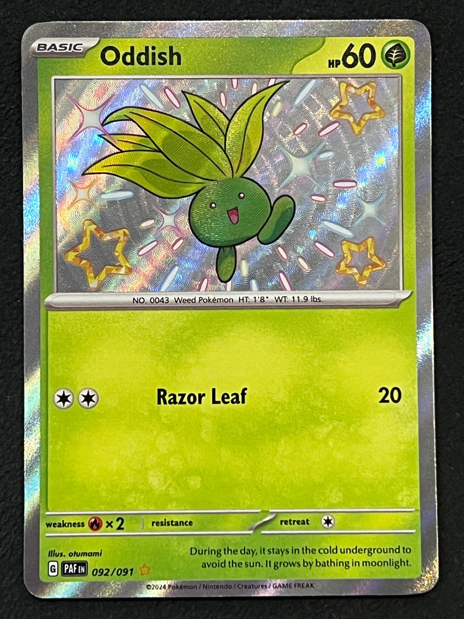 092/091 Oddish - Pokmon Paldean Fates Shiny Rare Jarvvos 092/091 Oddish - Pokmon Paldean Fates Shiny Rare Jarvvos