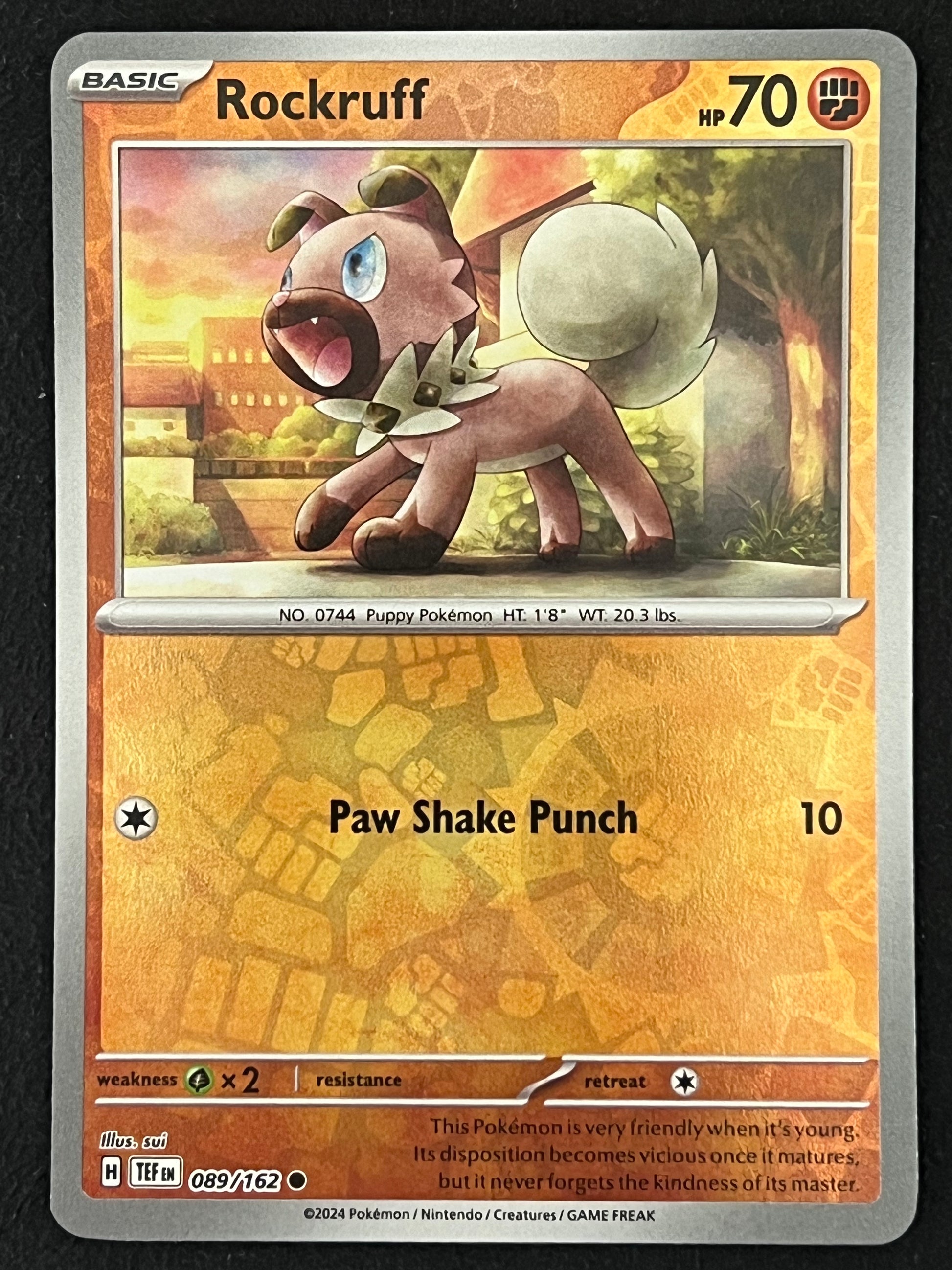 Rock Ruff Common Card 089/162 Rockruff - Pokémon Temporal Forces Common Reverse – Jarvvos