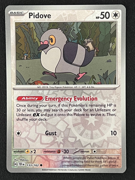 133/162 Pidove - Pokémon Temporal Forces Common Reverse