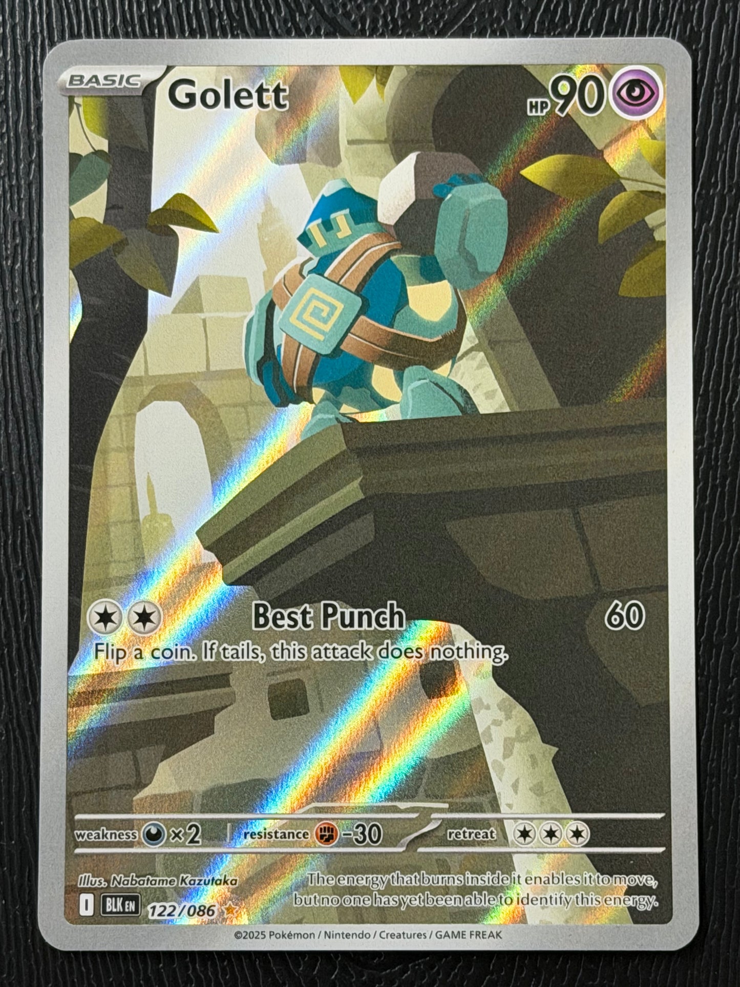 122/086 Golett - Pokémon Black Bolt Illustration Rare
