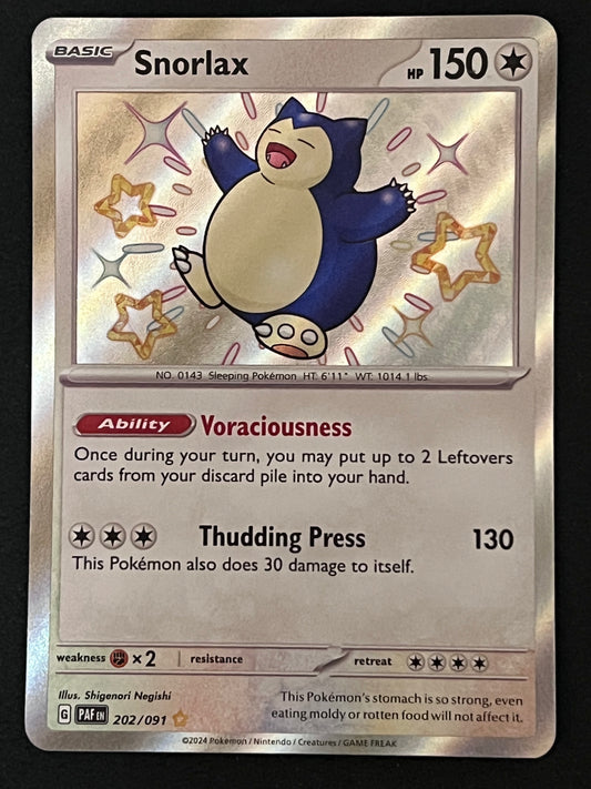 202/091 Snorlax - Pokémon Paldean Fates Shiny Rare