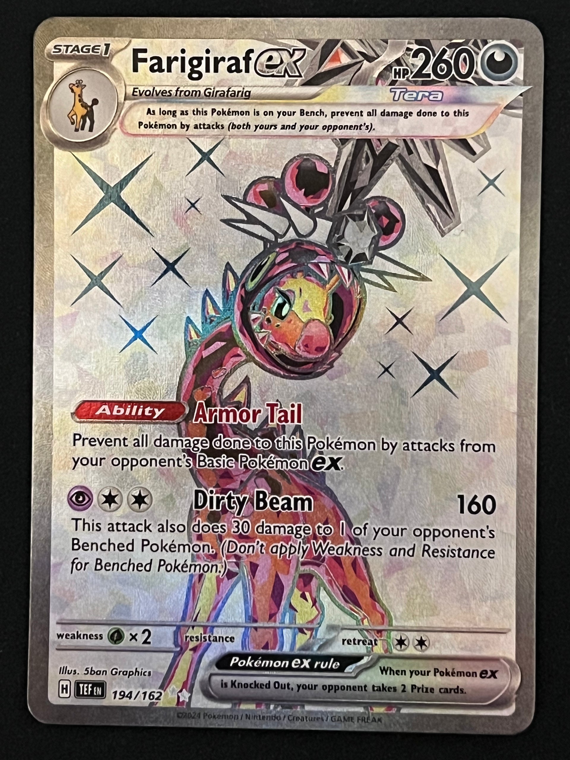 farigiraf pokemon card value 194/162 Farigiraf Ex