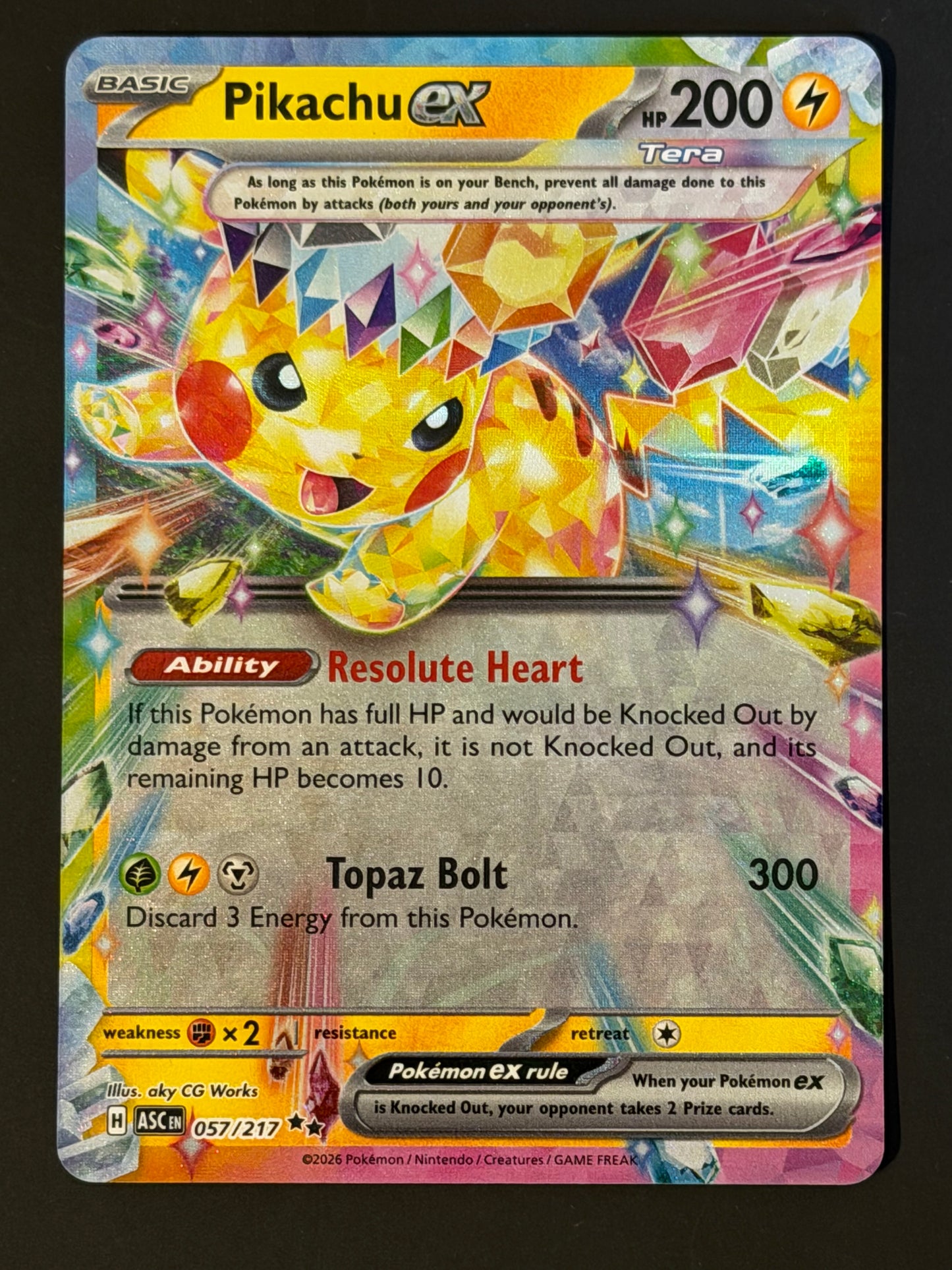 057/217 Pikachu ex - Pokémon Ascended Heroes Double Rare