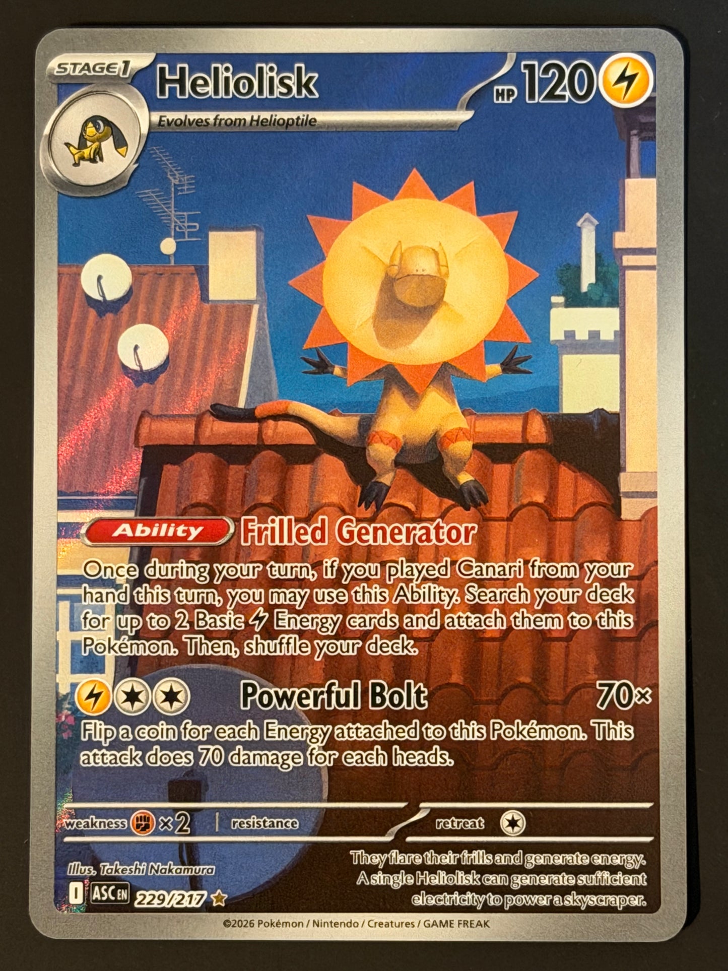 229/217 Heliolisk - Pokémon Ascended Heroes Illustration Rare