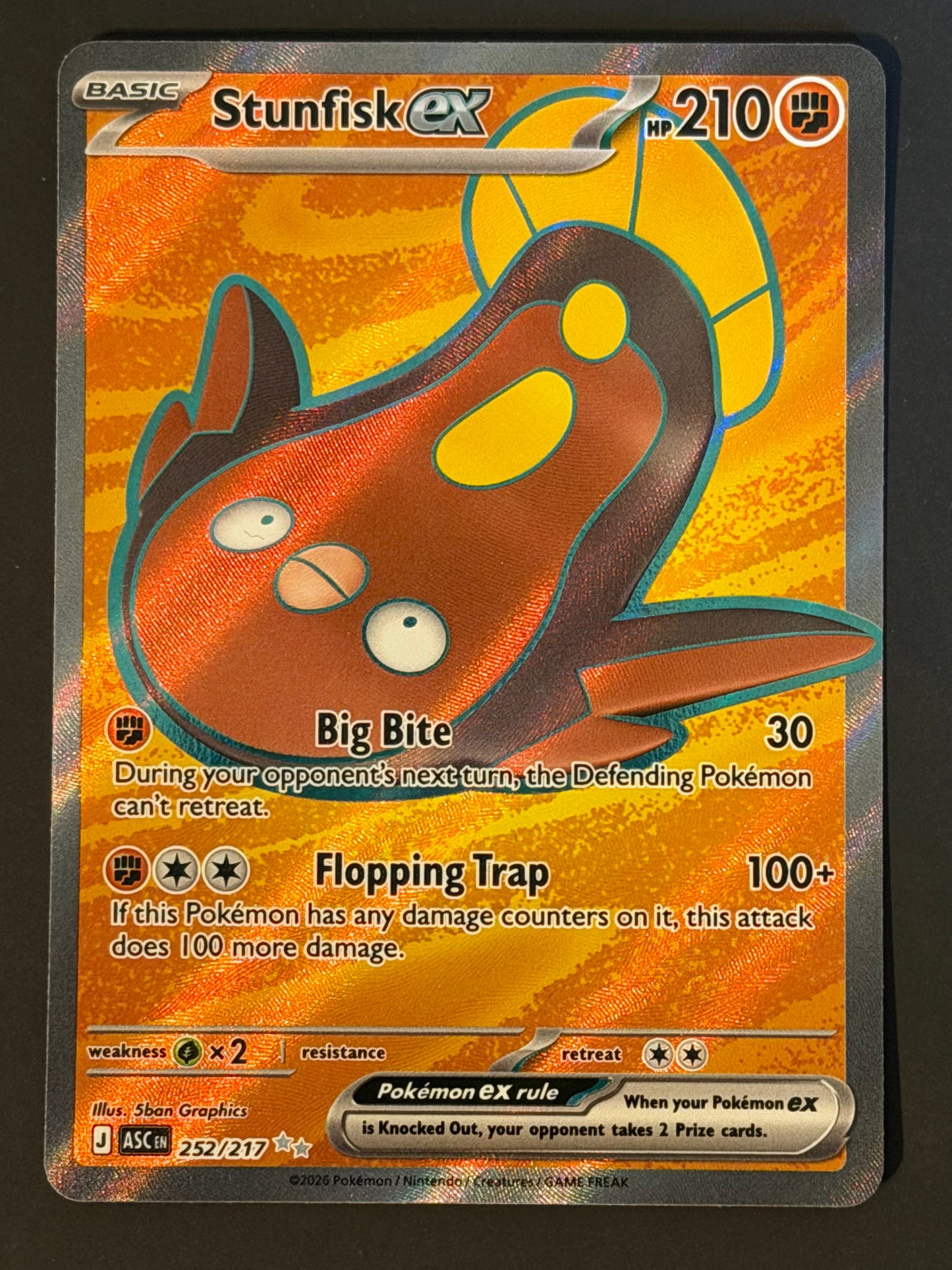 252/217 Stunfisk ex - Pokémon Ascended Heroes Ultra Rare