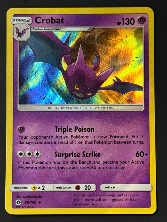 056/149 Crobat - Pokémon Sun/Moon Base Rare Holo
