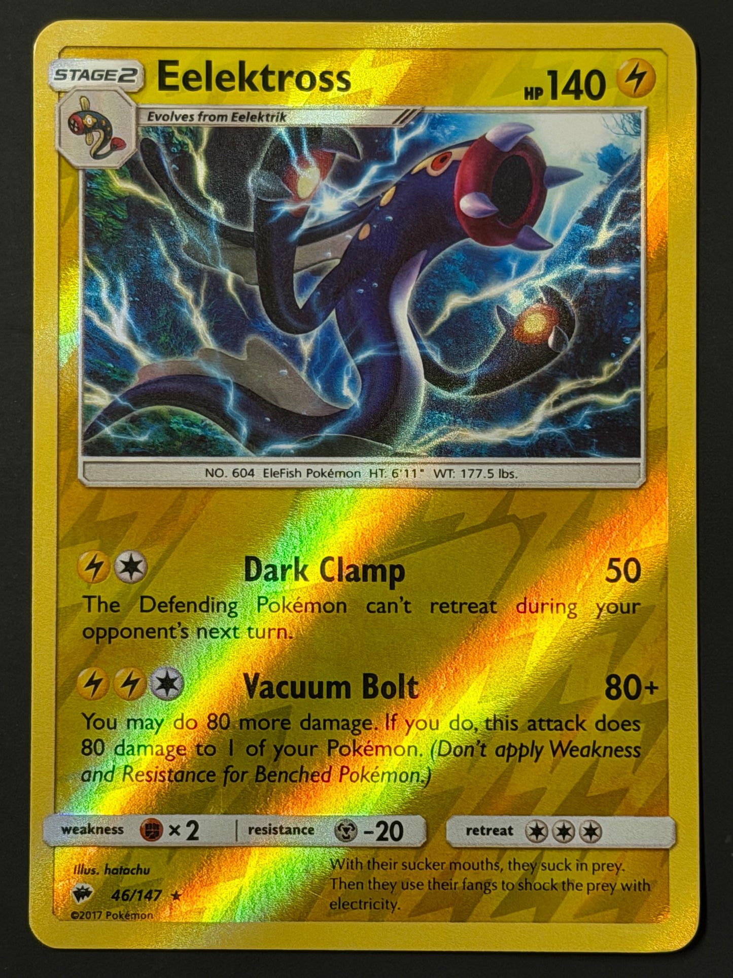 046/147 Eelektross - Pokémon Burning Shadows Rare Reverse