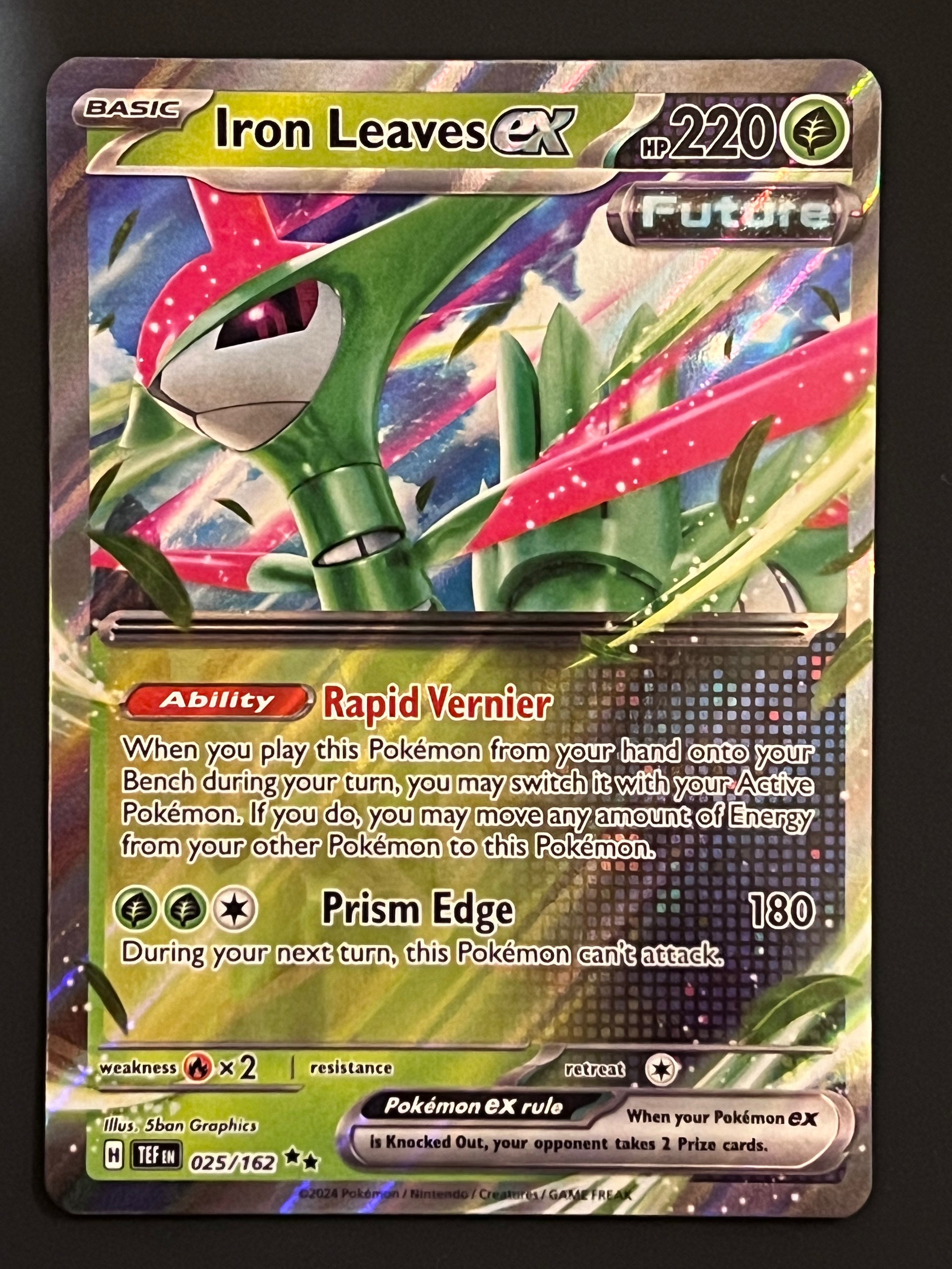 iron leaves pokemon card value 025/162 Iron Leaves Ex