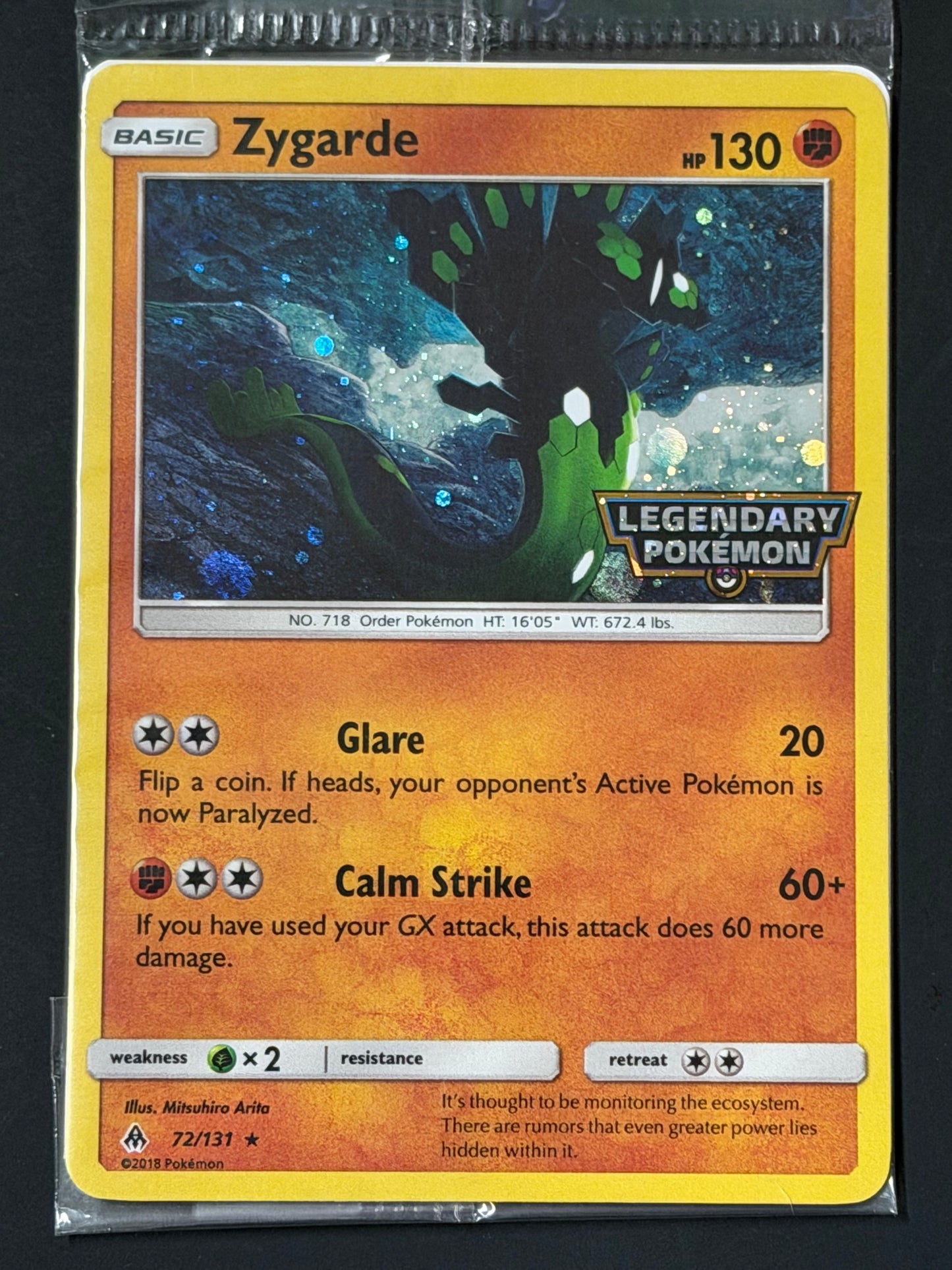072/131 Zygarde (STAMPED) (SEALED) - Pokémon Forbidden Light Rare Holo