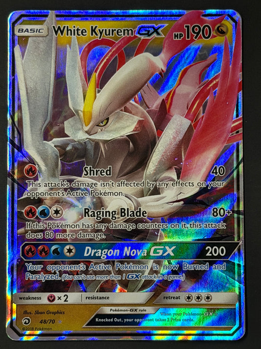 48/70 White Kyurem Gx - Pokémon Dragon Majesty Ultra Rare