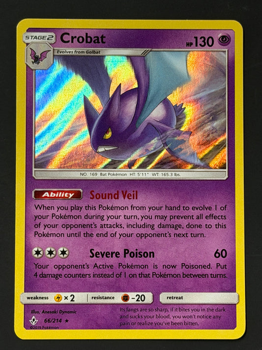 066/214 Crobat - Pokémon Unbroken Bonds Rare Holo