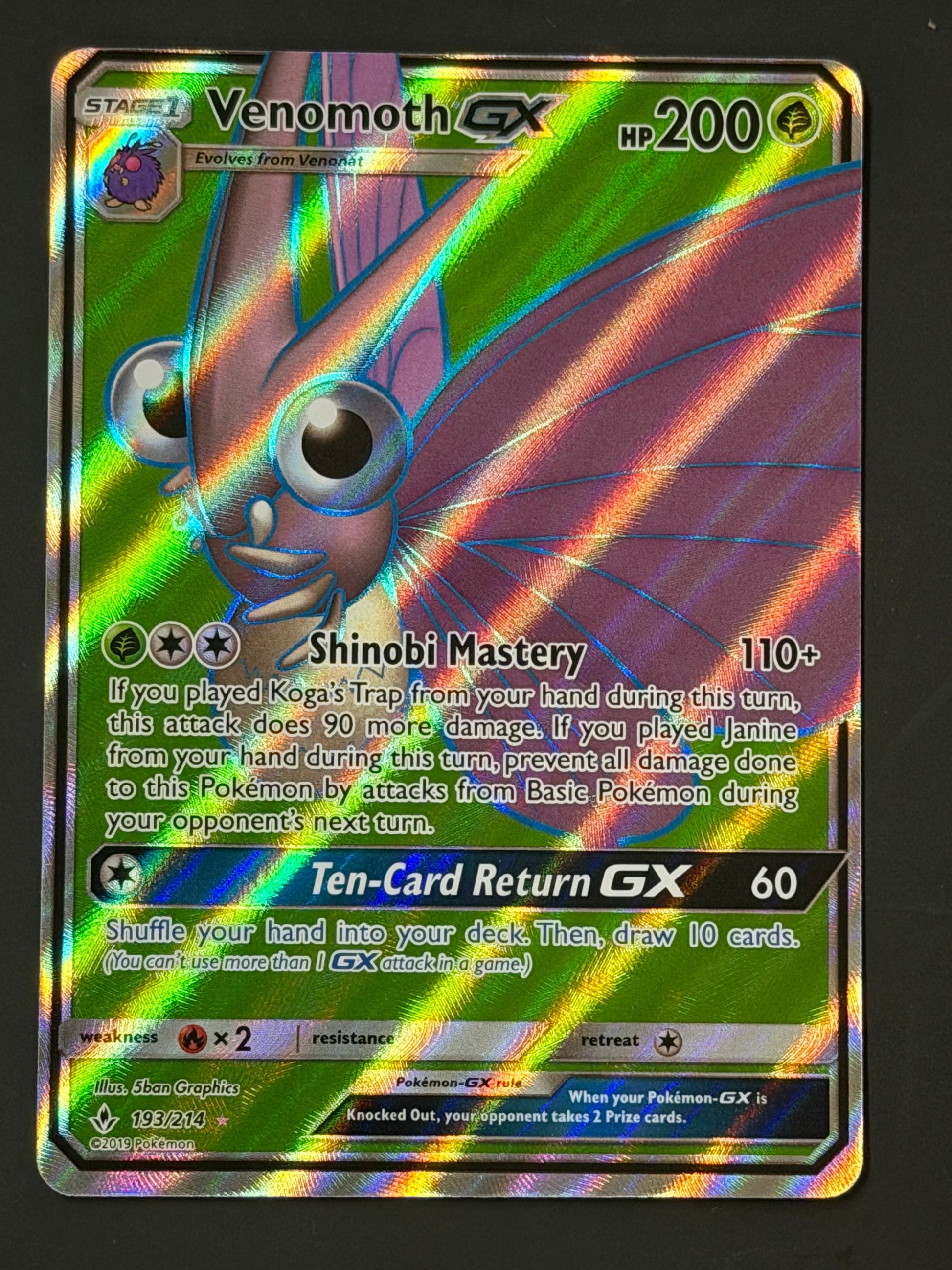 193/214 Venomoth Gx