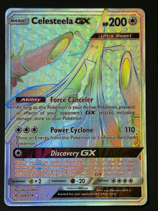 228/214 Celesteela Gx - Pokémon Unbroken Bonds Rainbow Secret Rare