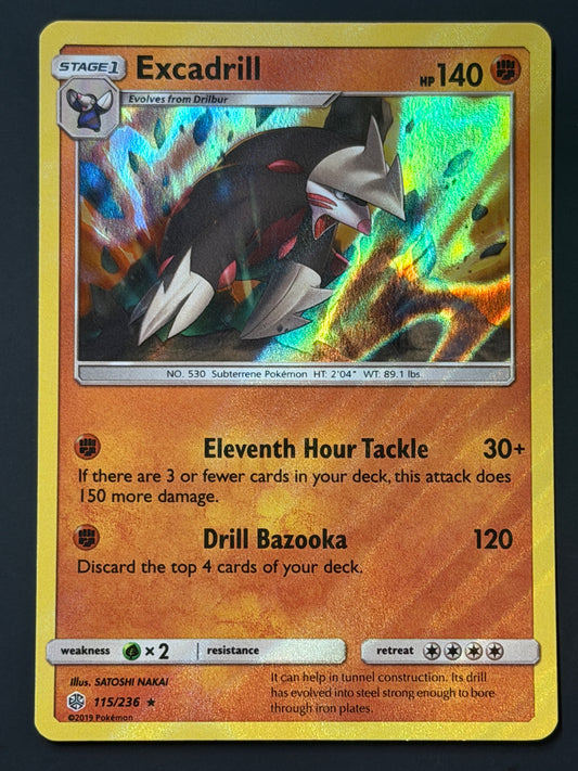 115/236 Excadrill - Pokémon Cosmic Eclipse Rare Holo