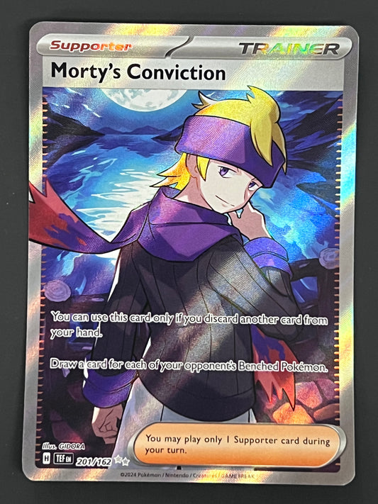 201/162 Morty’s Conviction - Pokémon Temporal Forces Ultra Rare