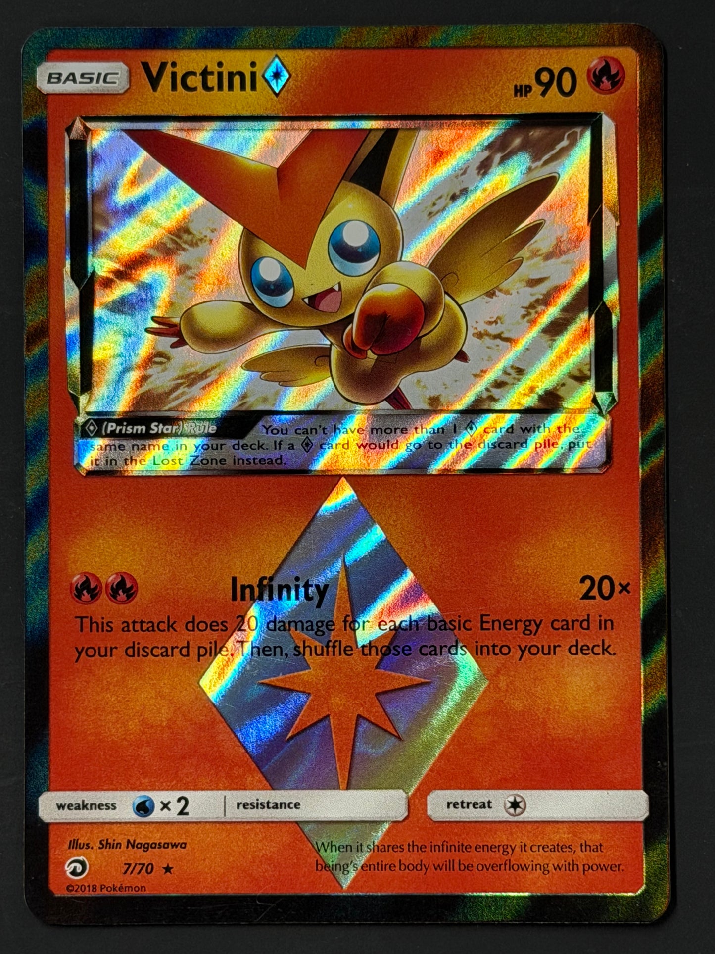 07/70 Victini - Pokémon Dragon Majesty Rare Prism Holo