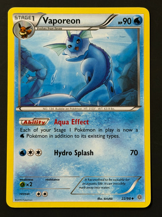 22/98 Vaporeon - Pokémon Ancient Origins Uncommon