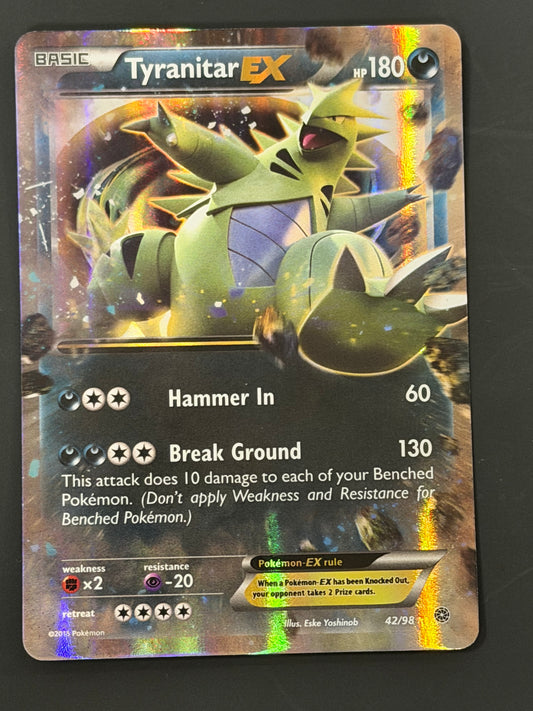 42/98 Tyranitar Ex - Pokémon Ancient Origins Ultra Rare