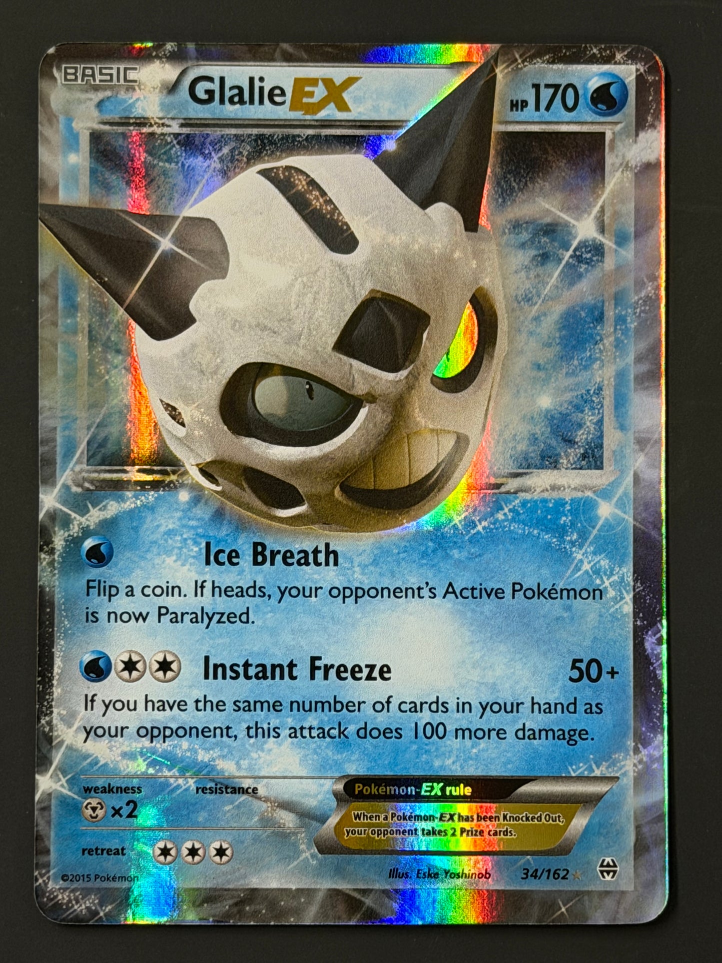 034/162 Glalie Ex - Pokémon BREAKthrough Ultra Rare