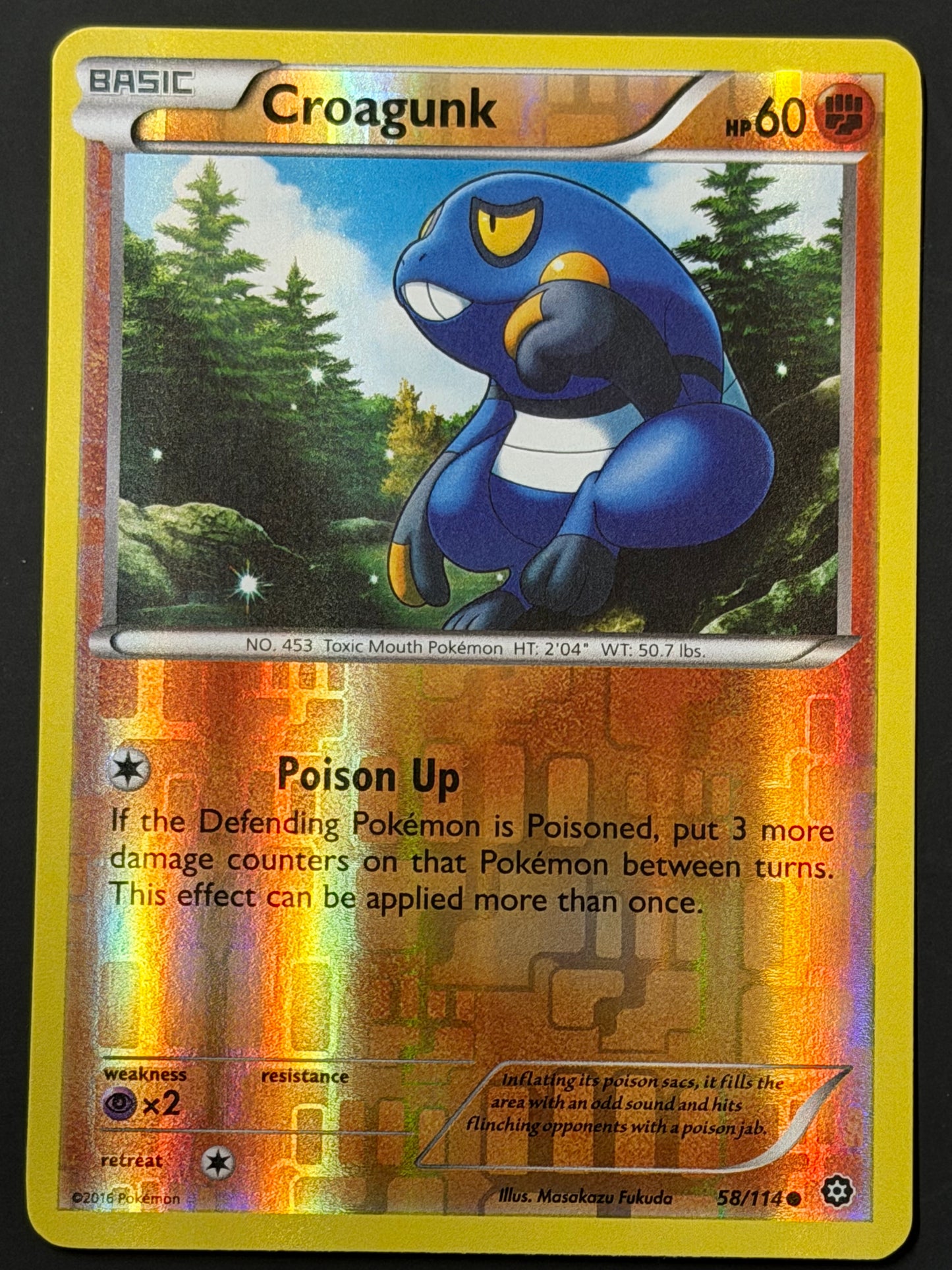 058/114 Croagunk - Pokémon Steam Siege Common Reverse