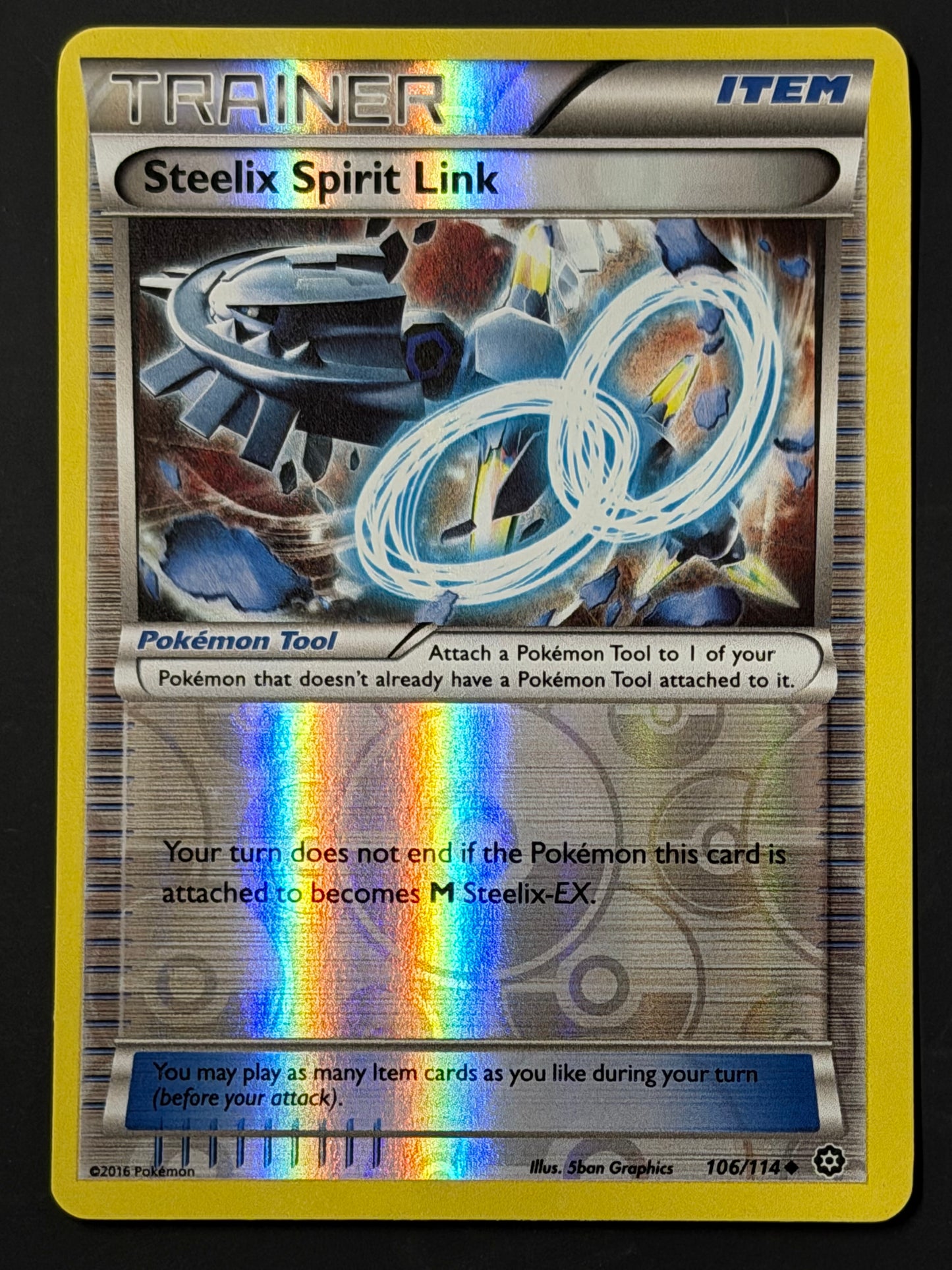 106/114 Steelix Spirit Link - Pokémon Steam Siege Uncommon Reverse