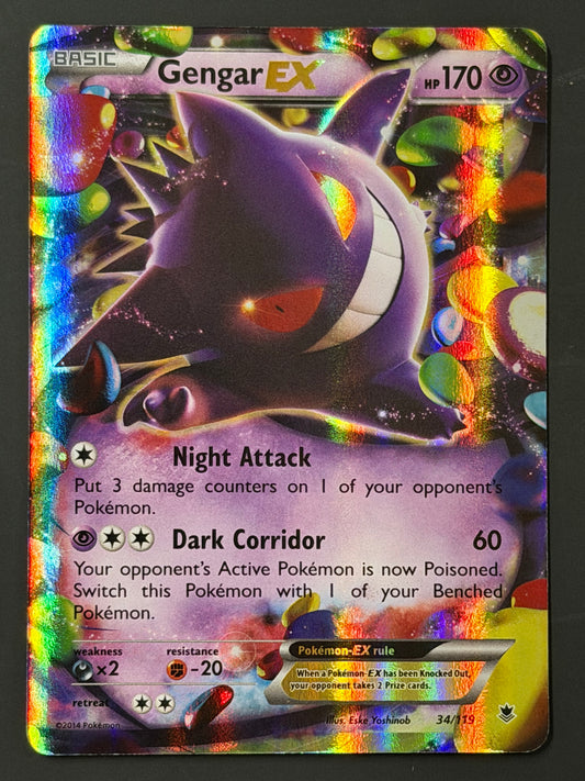 034/119 Gengar Ex - Pokémon Phantom Forces Ultra Rare