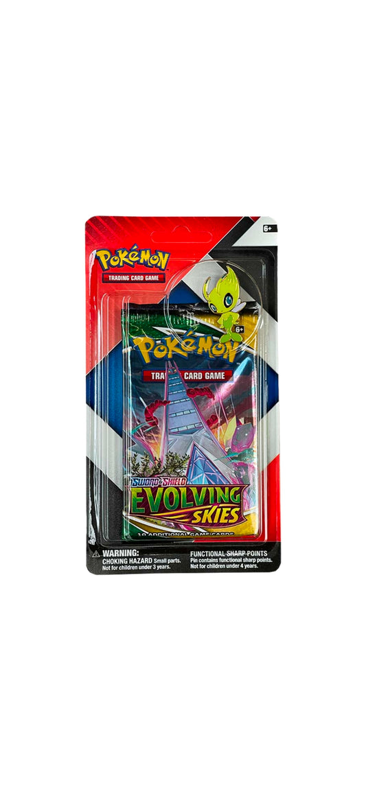 Pokémon TCG: SwSh07/SwSh06 - Evolving Skies/Chilling Reign 2 Pack Blister, Celebi Pin